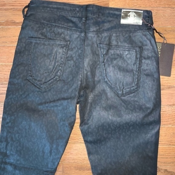 Roberto Cavalli Black Skinny Leopard Print Coated Jeans Size 42 IT (US 6) NWT - Picture 13 of 13